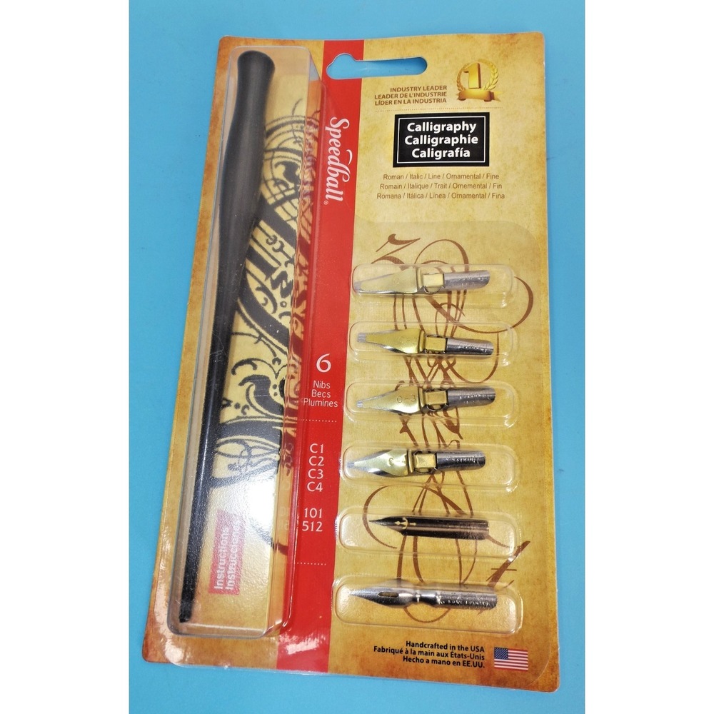 Speedball Calligraphy Lettering Pen Set - Holder & 6 nibs